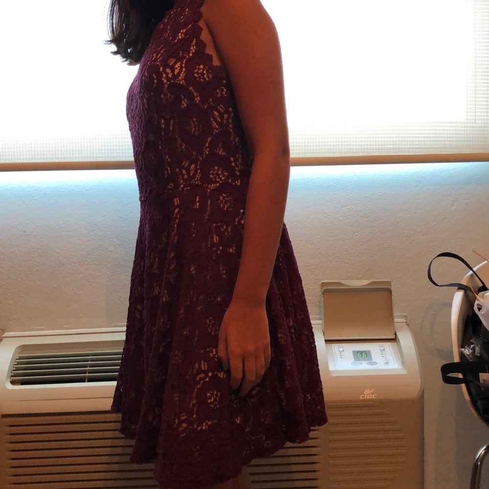 Purple lace dress